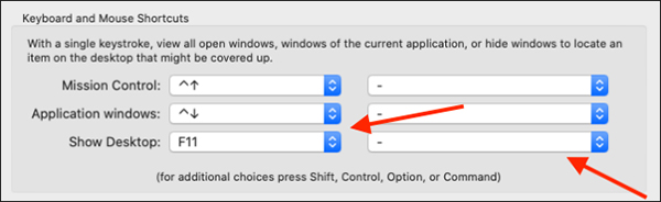 mouse shortcut for mac to open all windows